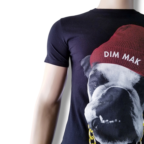 Dim Mak Records / Steve Aoki  X Forever 21 "Up All Night" Dog Print T-Shirt - Picture 2 of 8